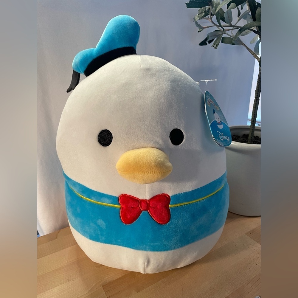 NWT 15 inch Squishmallow Disney Donald Duck Plush - White, Blue, and Red
